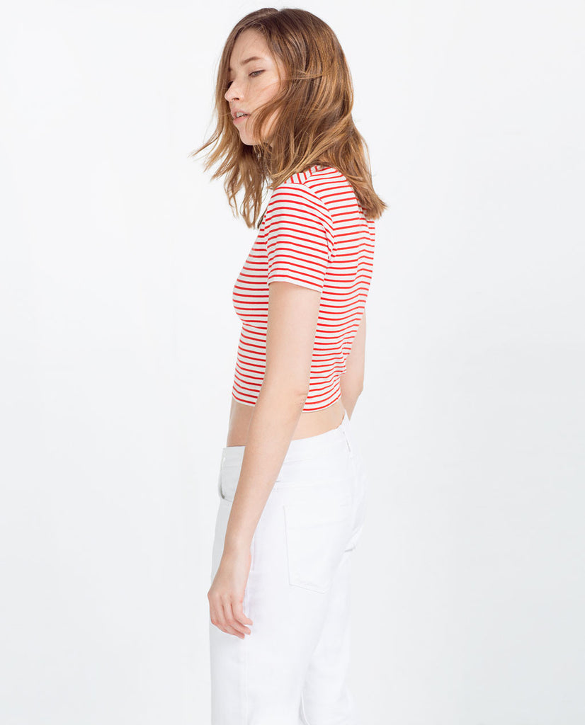 STRIPED ORGANIC COTTON T-SHIRT