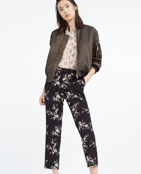 FLORAL PRINT TROUSERS