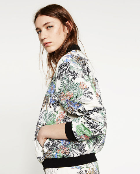 PRINTED BOMBER JACKET