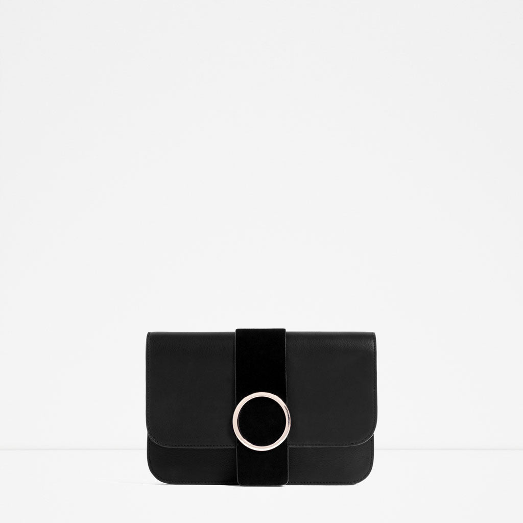 CIRCULAR CLASP CLUTCH BAG