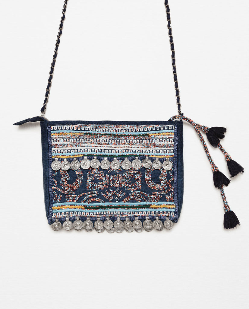 BEADED CROSS BODY BAG