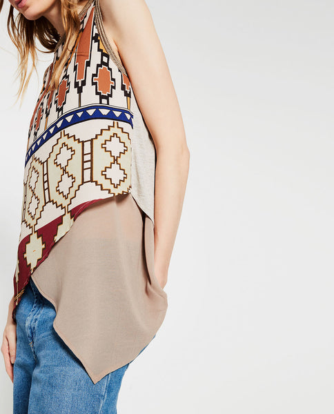 TRIBAL PRINT TOP