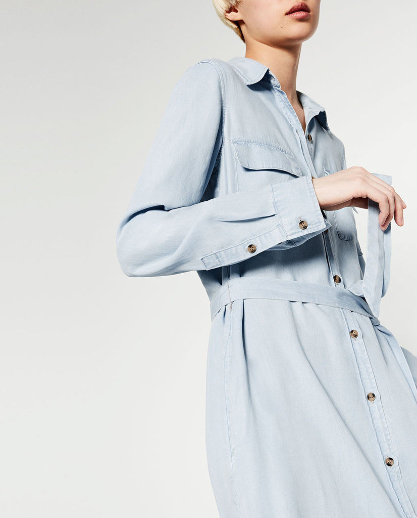 DENIM SHIRT DRESS